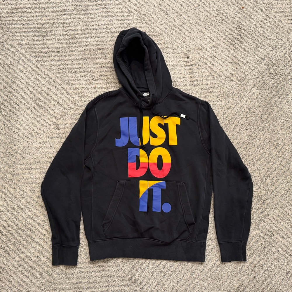 Nike Sportswear “Just Do It” Logo Fleece Hoodie – Black (CU4271-010)